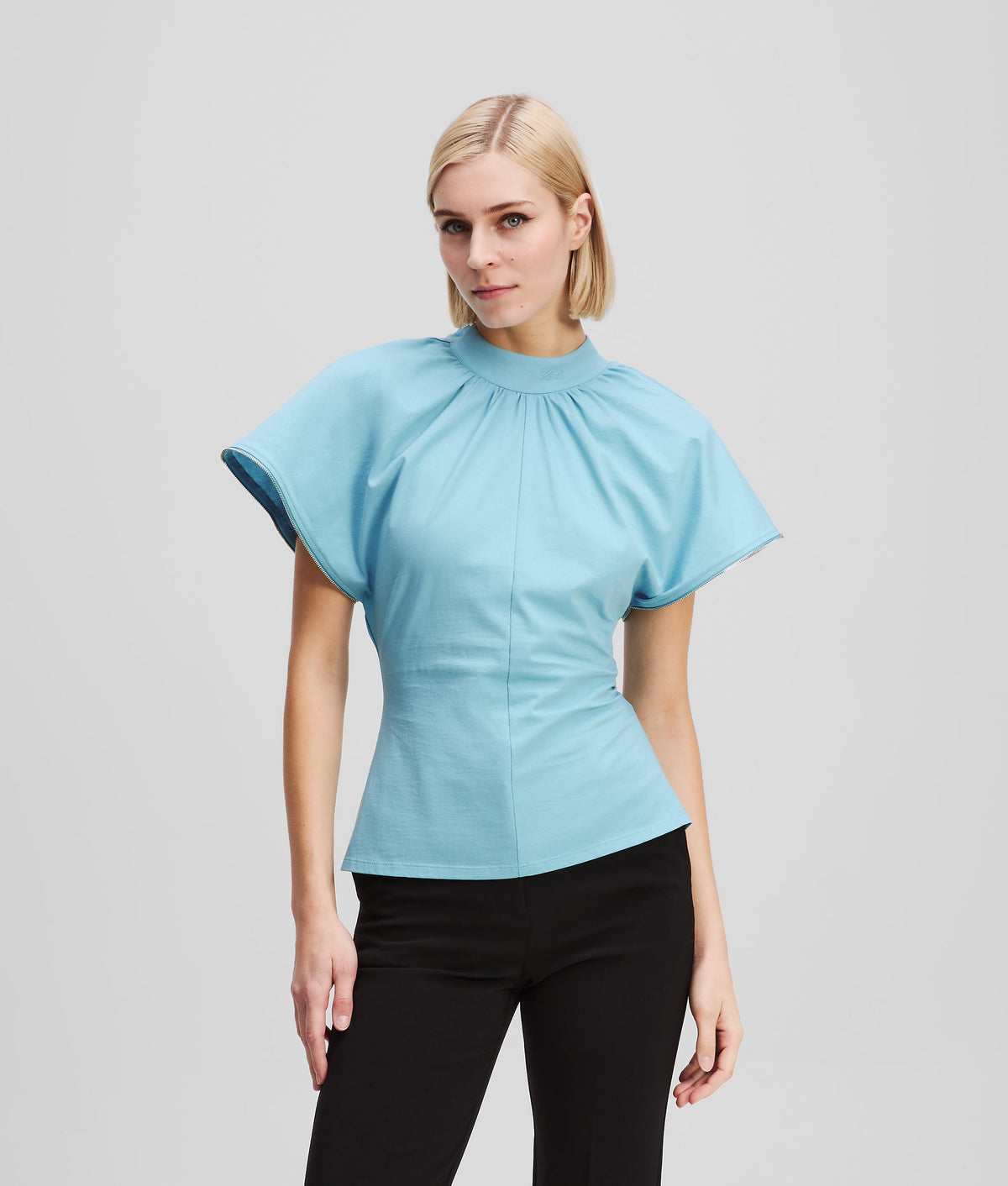 ZIP-DETAIL T-SHIRT