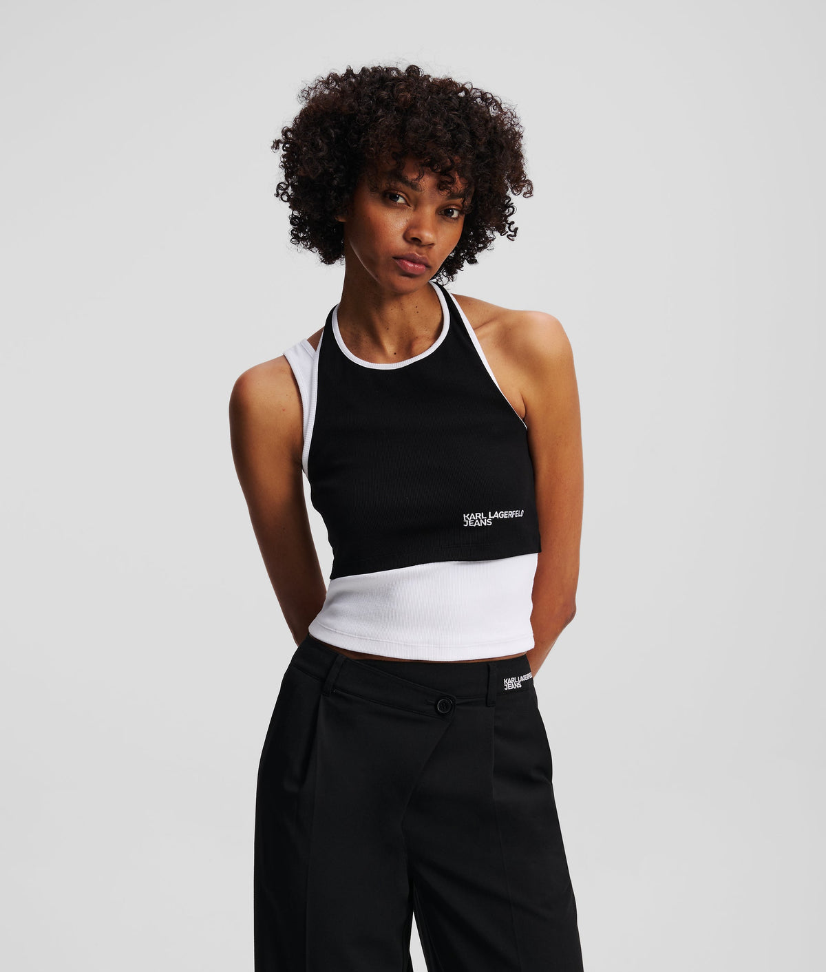 LAYERED RIBBED VEST