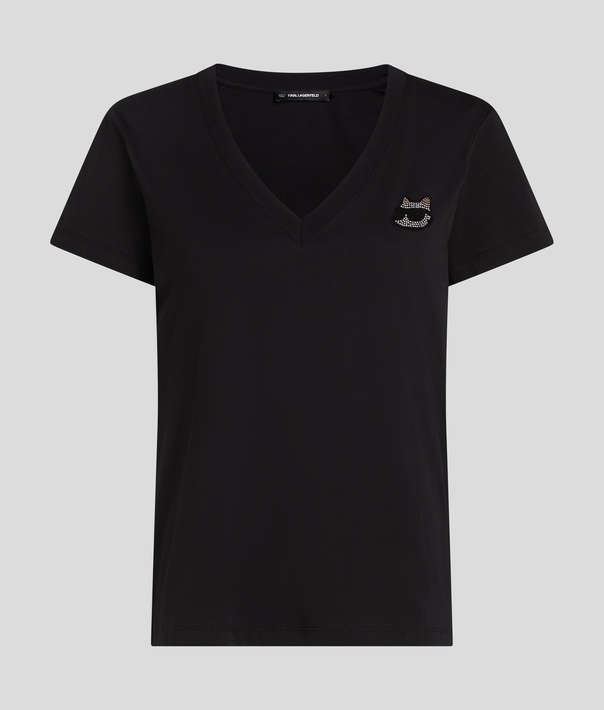 RHINESTONE IKON CHOUPETTE V-NECK T-SHIRT