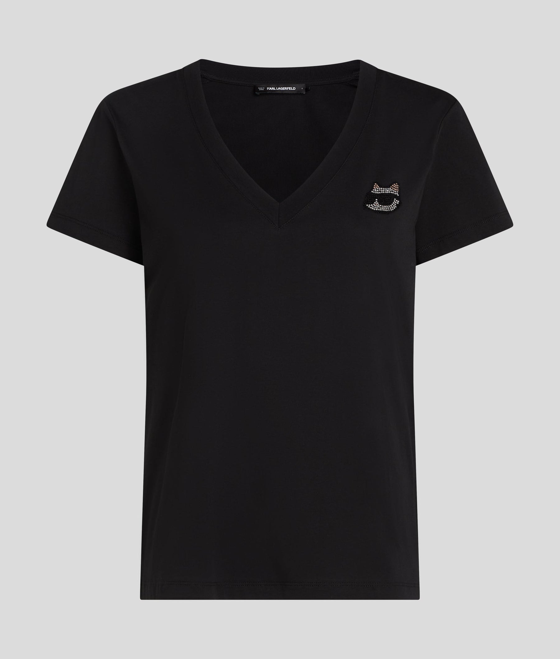 RHINESTONE IKON CHOUPETTE V-NECK T-SHIRT