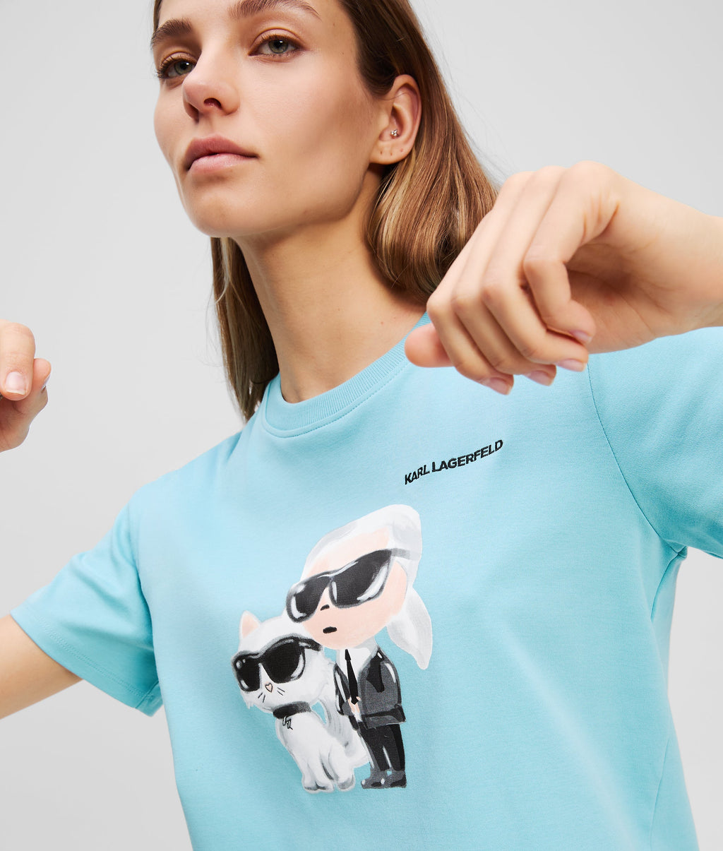 IKON KARL & CHOUPETTE WATERCOLOUR T-SHIRT