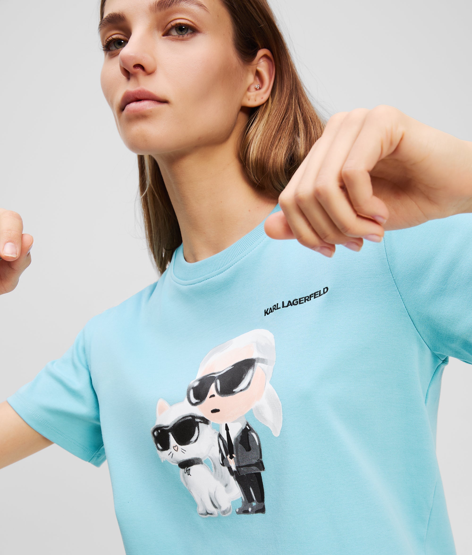 IKON KARL & CHOUPETTE WATERCOLOUR T-SHIRT