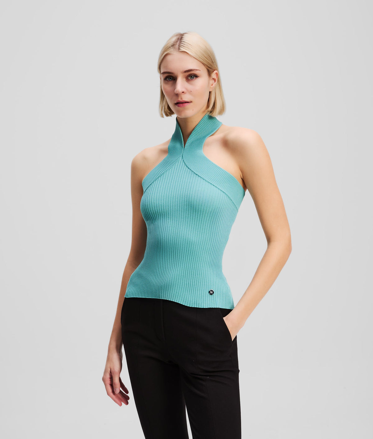 HALTERNECK KNITTED JUMPER