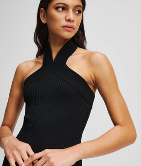 HALTERNECK KNITTED JUMPER