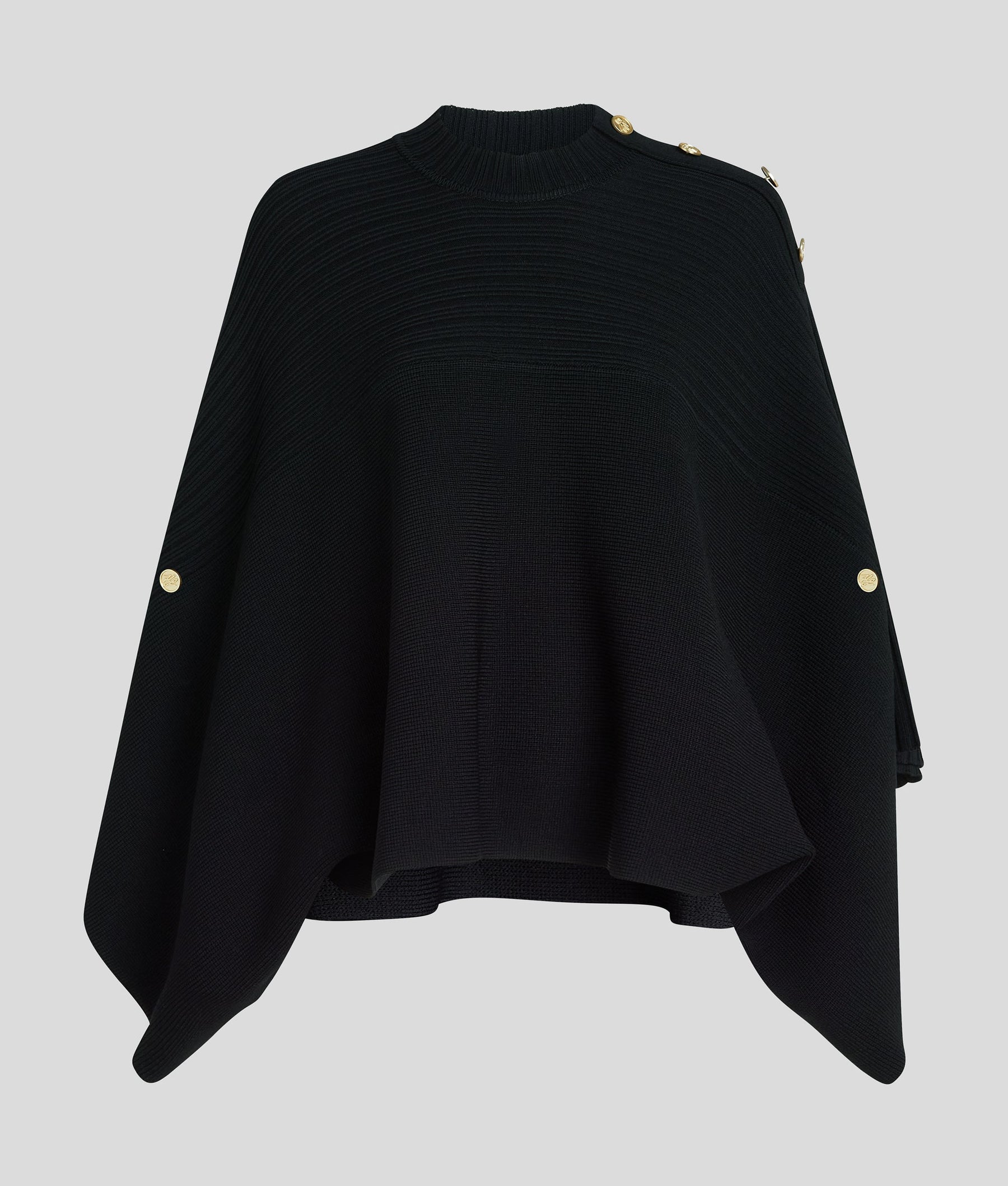 RIB-KNIT PONCHO