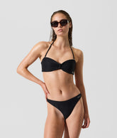 RIBBED BANDEAU BIKINI TOP