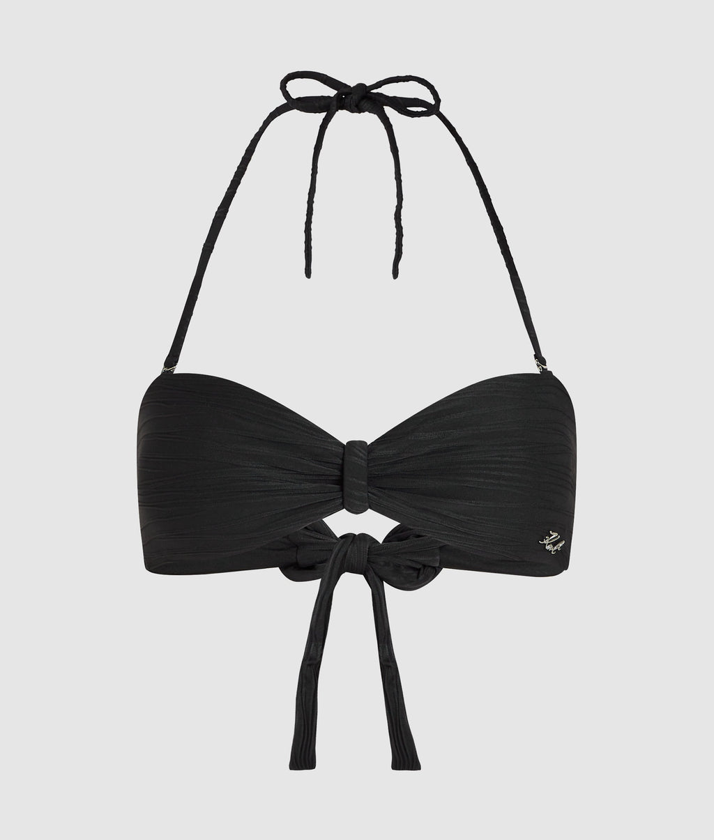 RIBBED BANDEAU BIKINI TOP