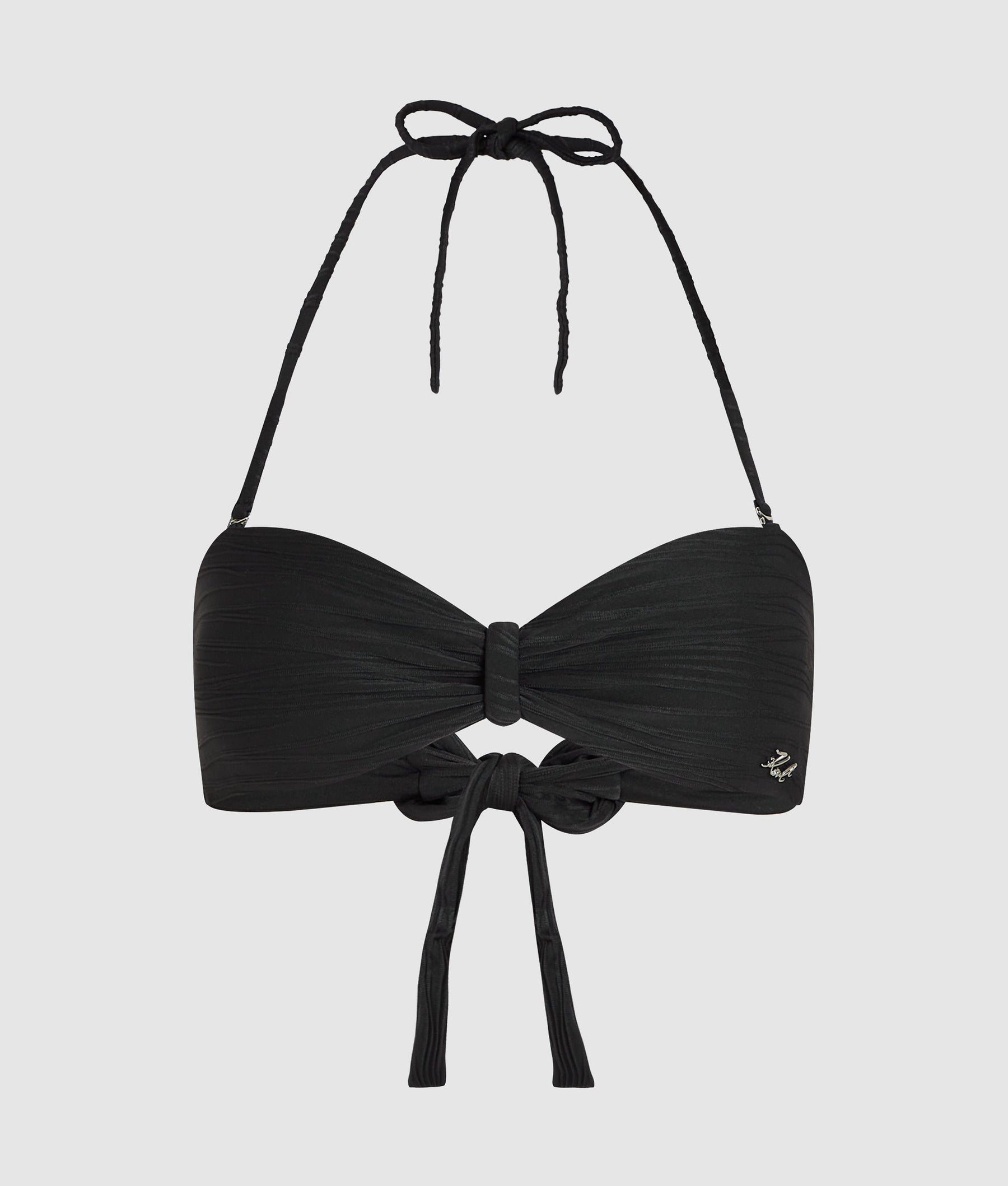 RIBBED BANDEAU BIKINI TOP