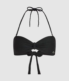 RIBBED BANDEAU BIKINI TOP