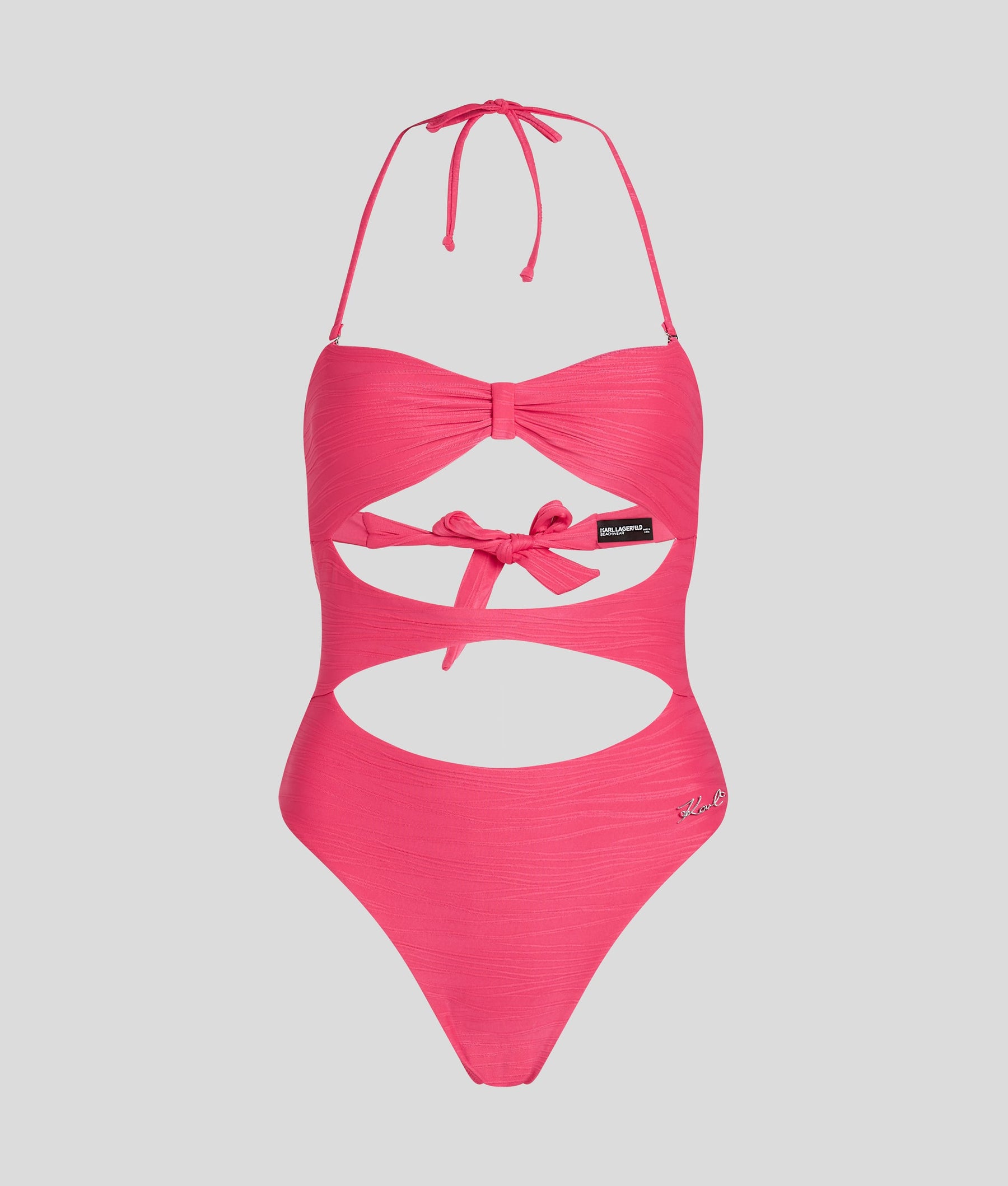 RIBBED BANDEAU SWIMSUIT
