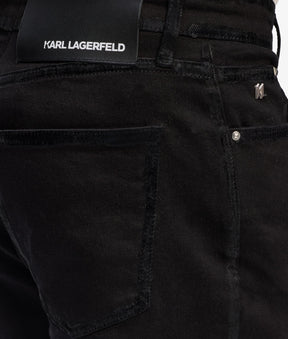 Metallic detail slim jeans