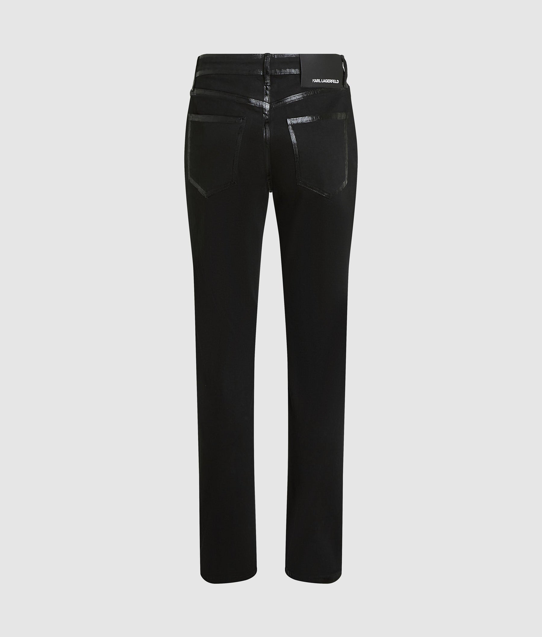 Metallic detail slim jeans