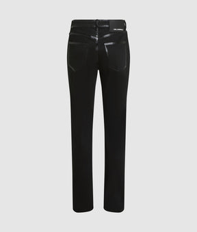 Metallic detail slim jeans