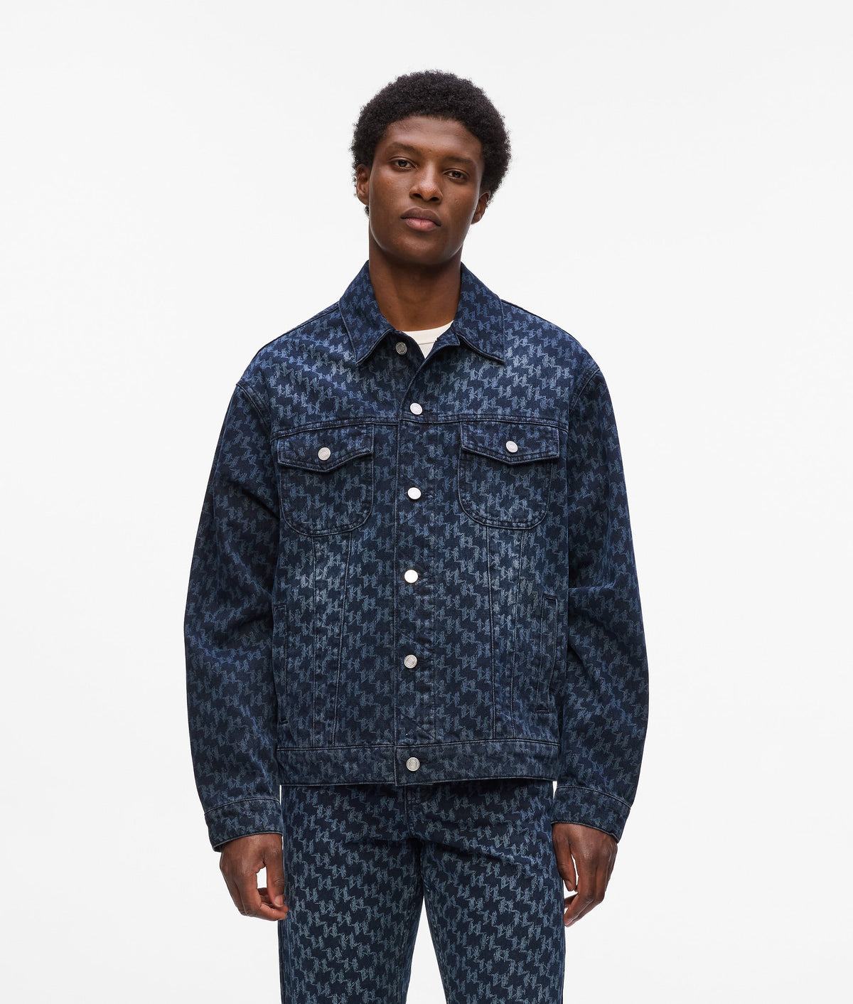 All-over Monogram denim jacket