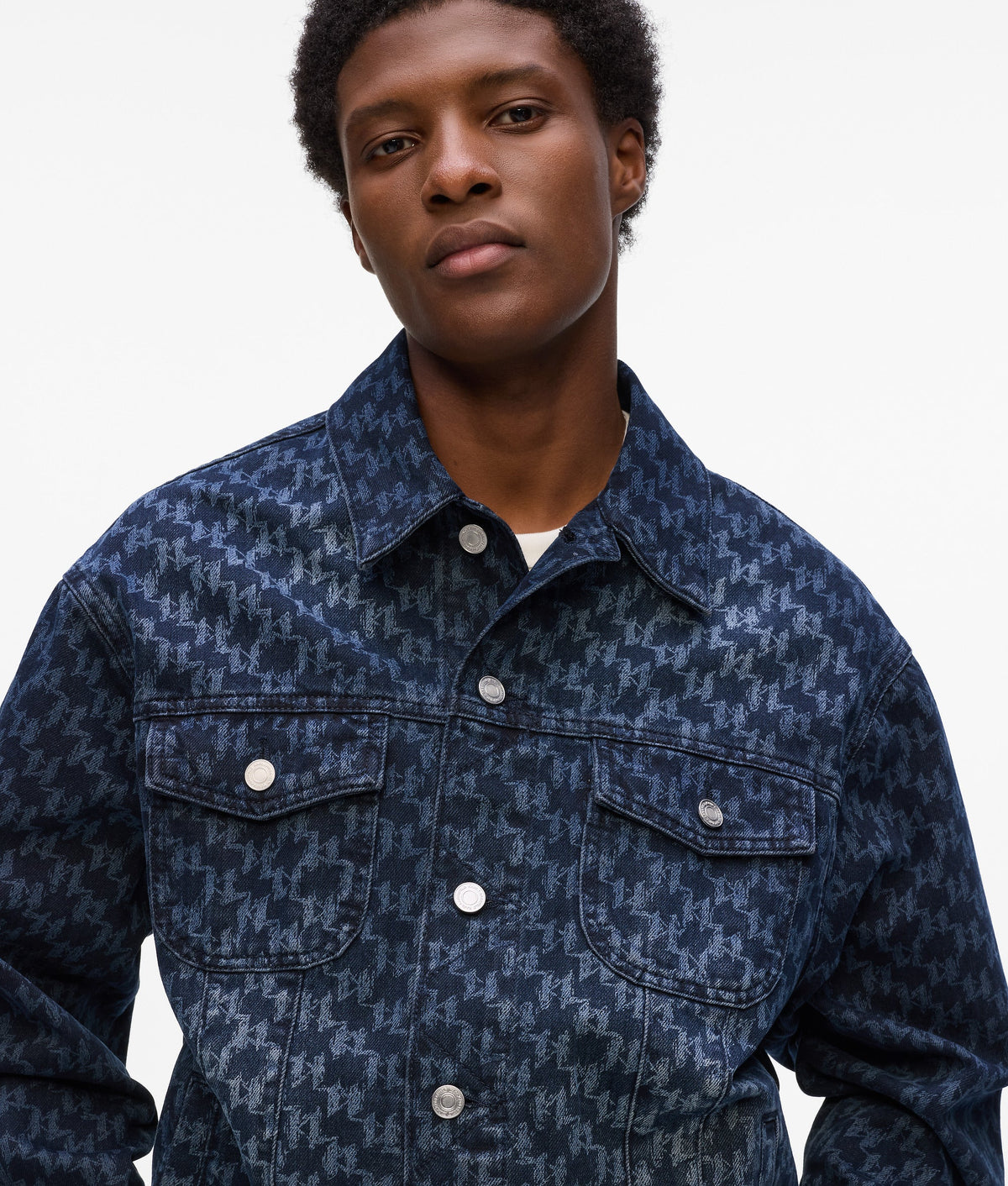 All-over Monogram denim jacket