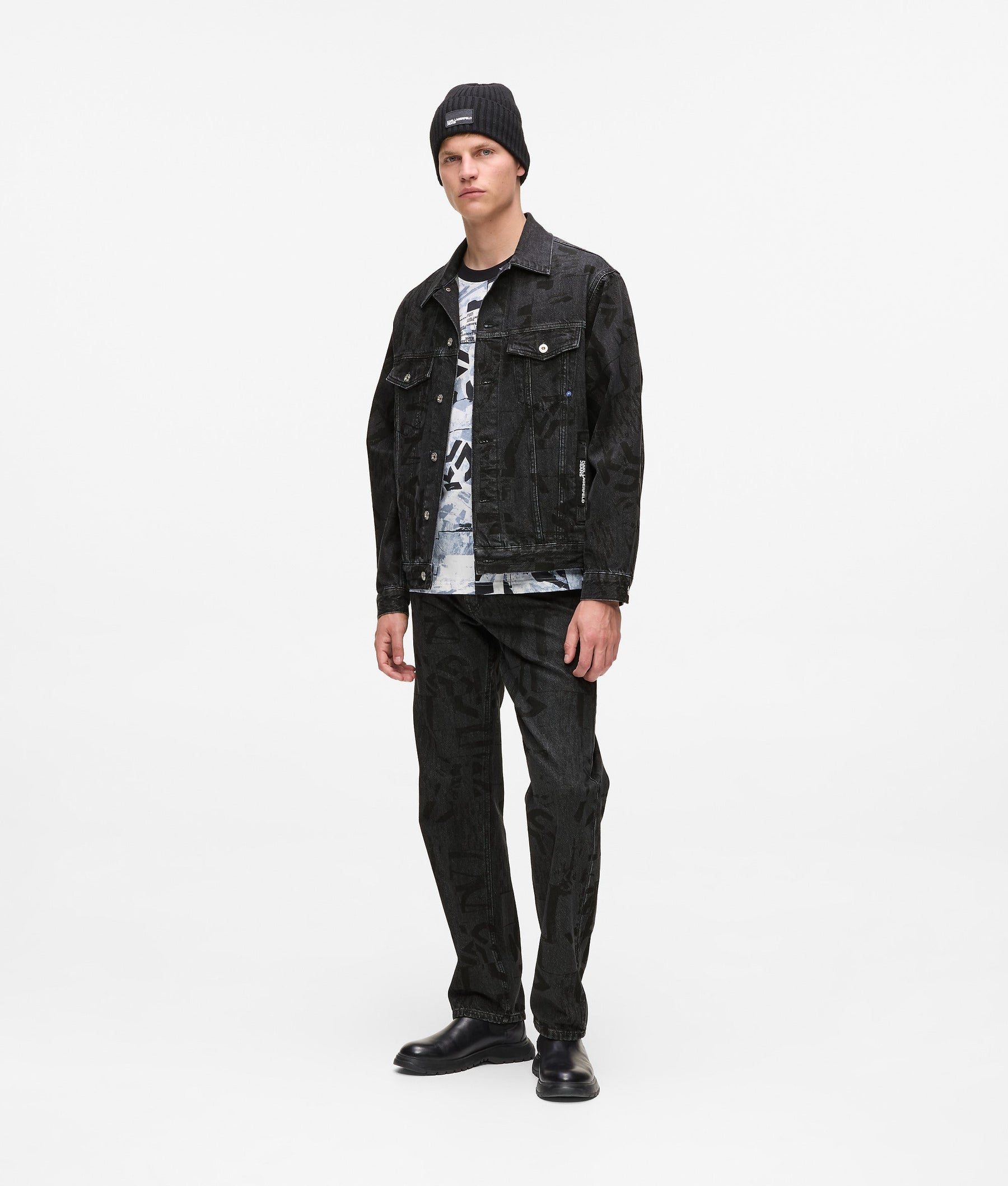 All-over Monogram denim jacket