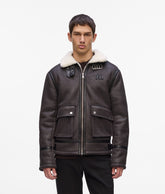Monogram shearling jacket
