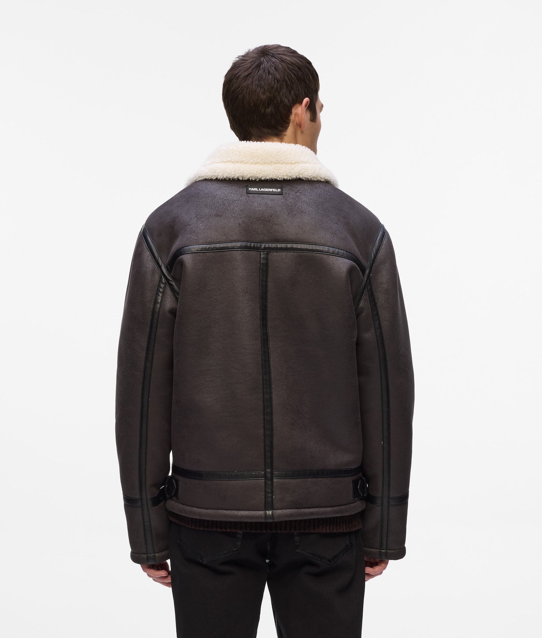 Monogram shearling jacket