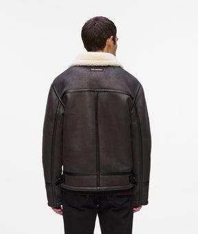 Monogram shearling jacket