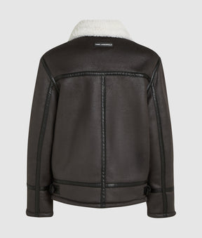 Monogram shearling jacket