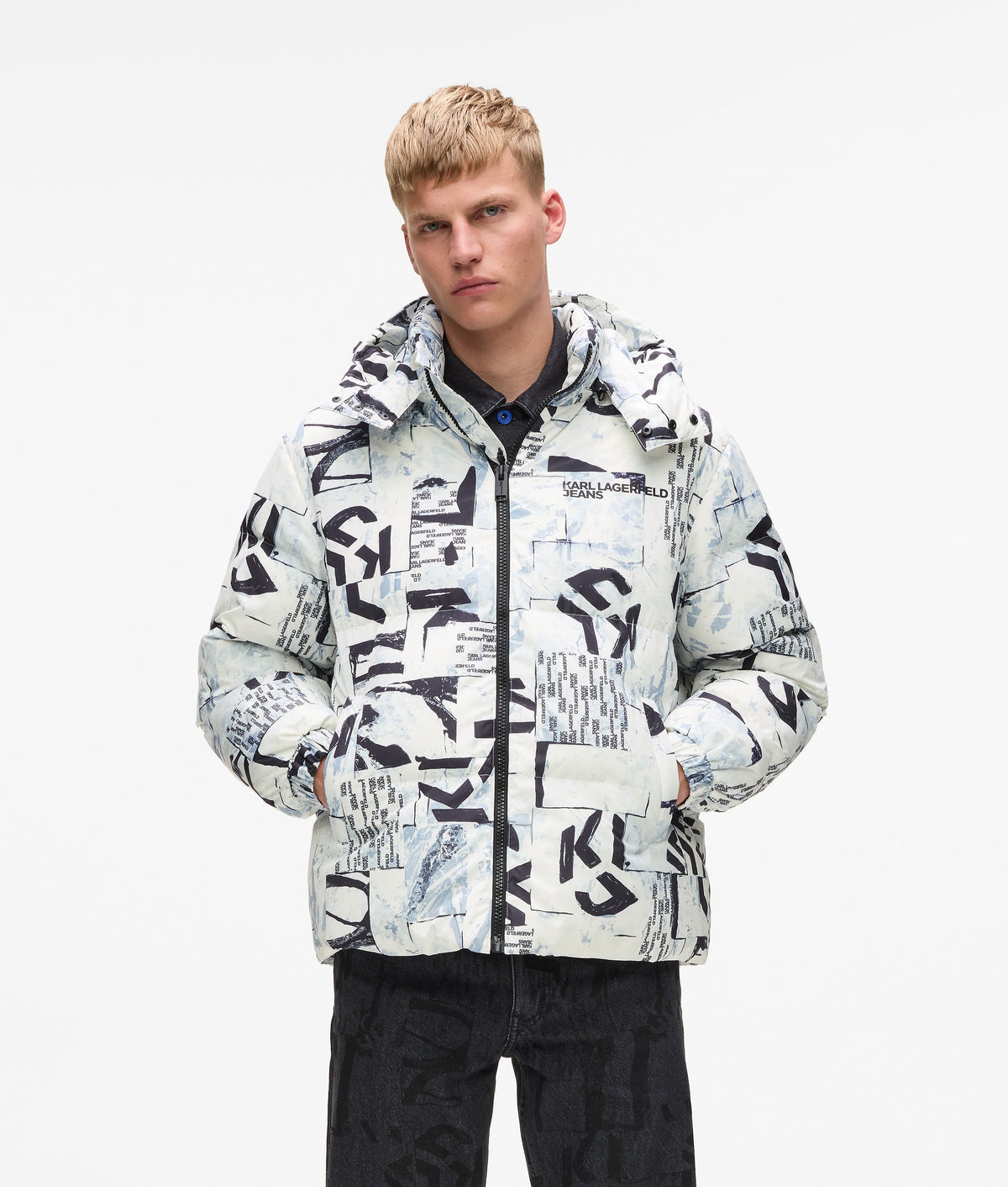 All-over Monogram padded jacket