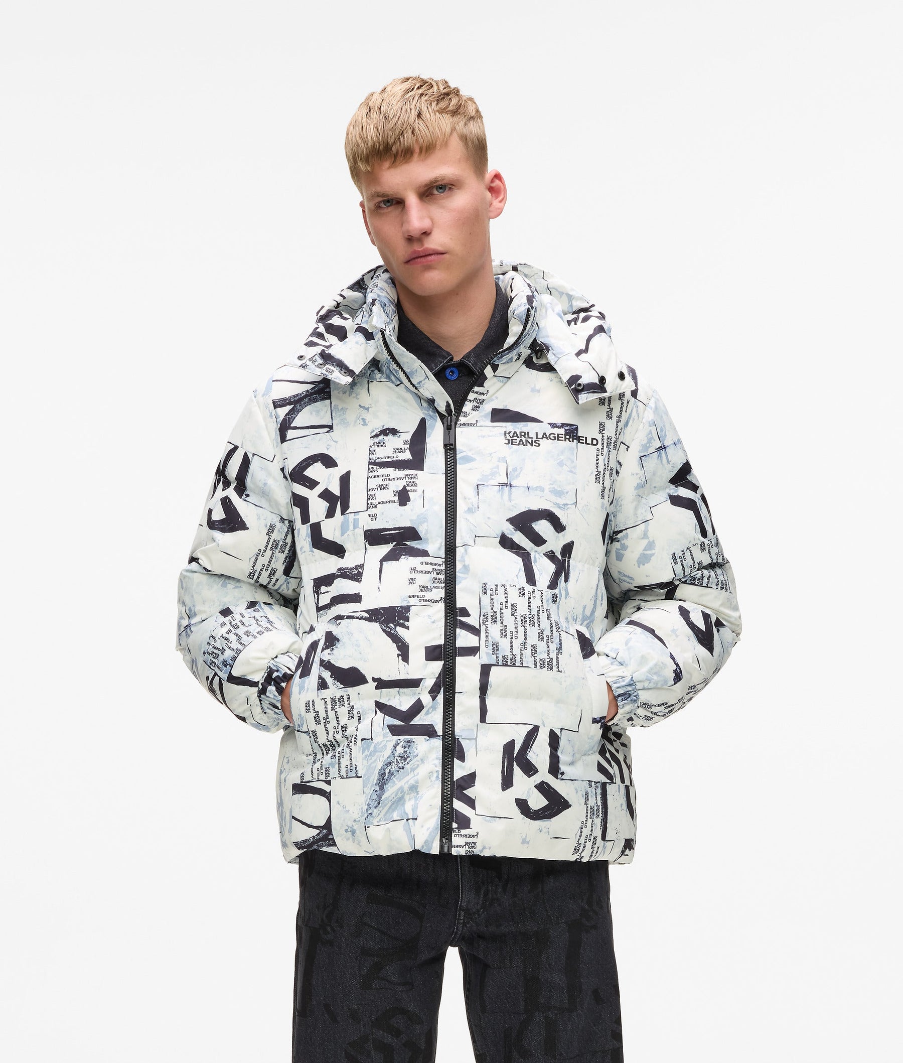 All-over Monogram padded jacket