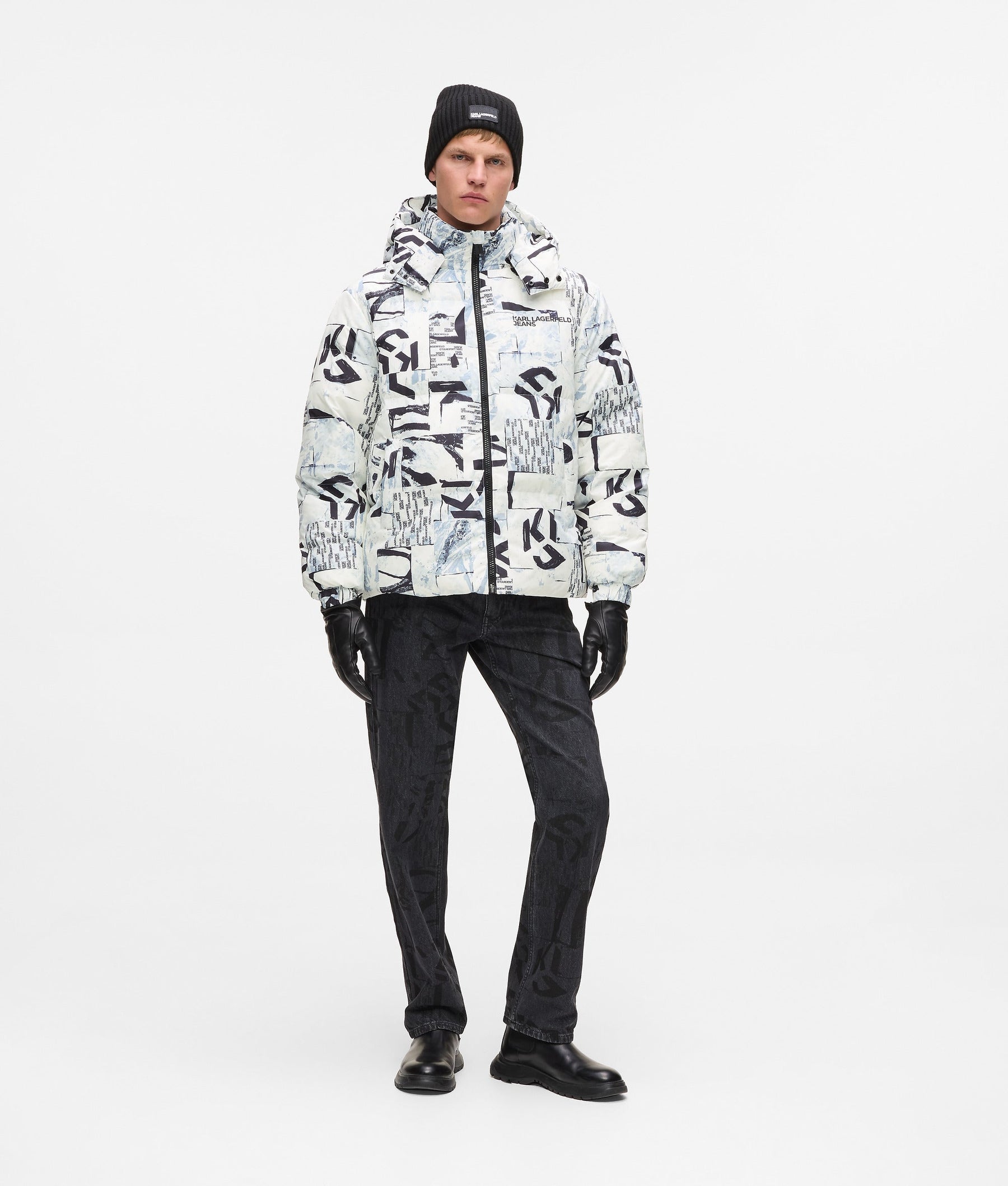 All-over Monogram padded jacket