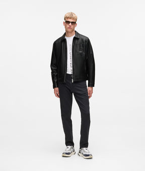 Faux-leather jacket