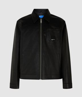 Faux-leather jacket