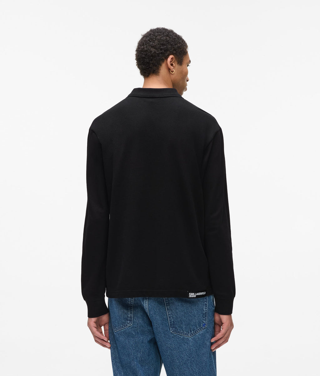 Long-sleeved polo shirt
