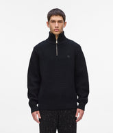 Half-zip turtleneck jumper