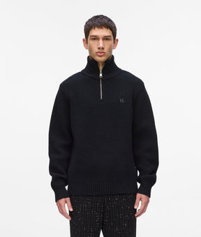 Half-zip turtleneck jumper