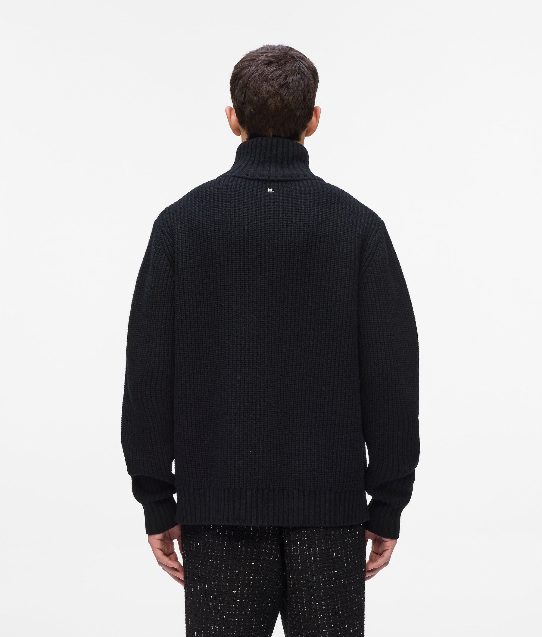 Half-zip turtleneck jumper