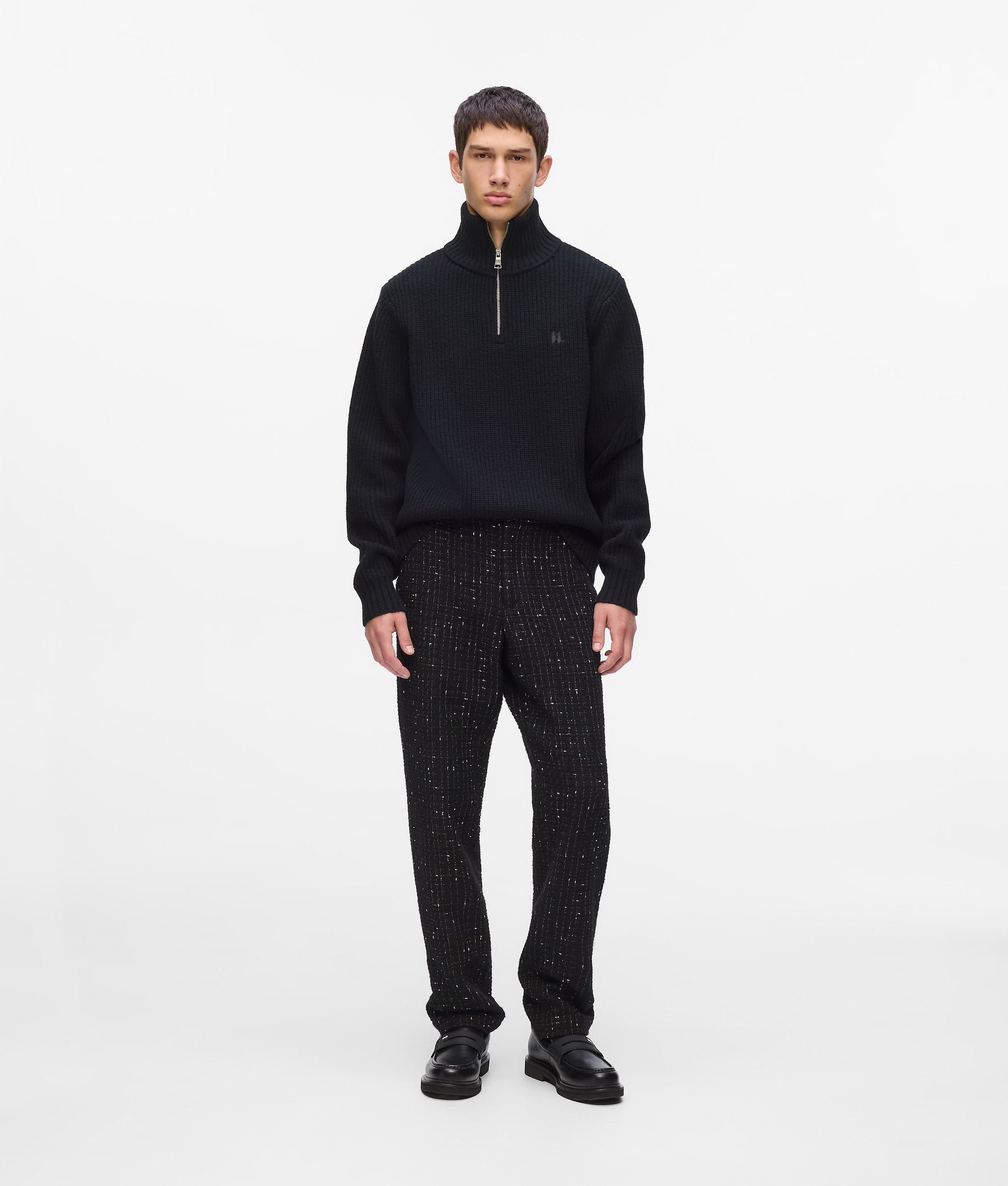 Half-zip turtleneck jumper