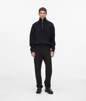 Half-zip turtleneck jumper