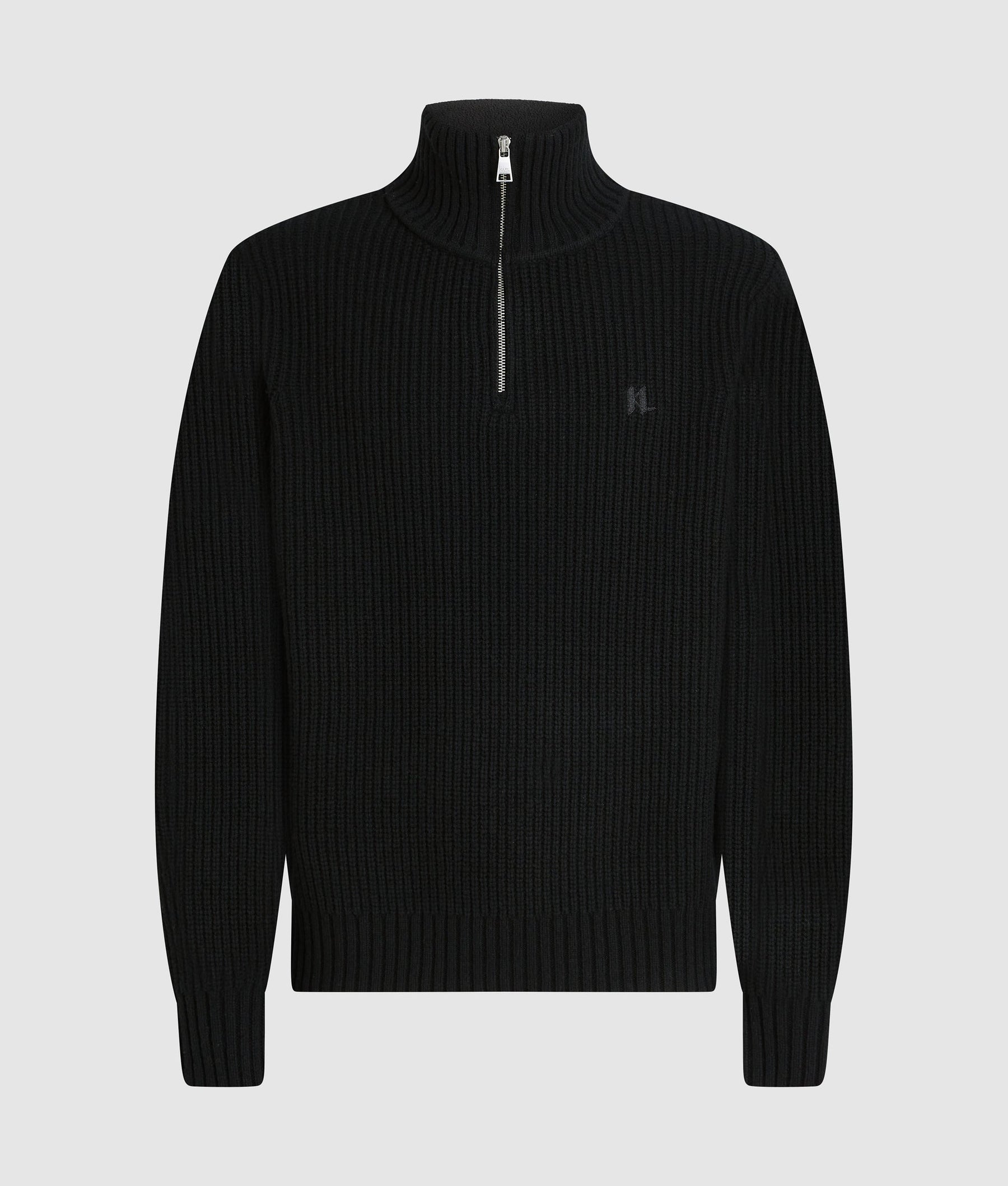 Half-zip turtleneck jumper