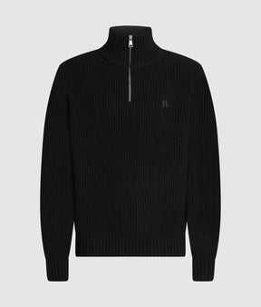 Half-zip turtleneck jumper