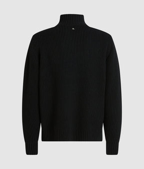 Half-zip turtleneck jumper