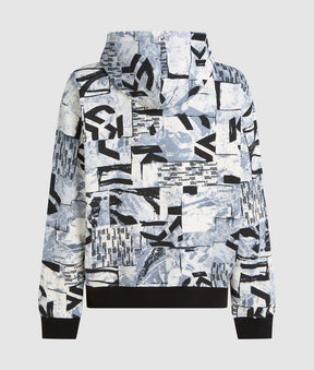 Relaxed all-over monogram hoodie