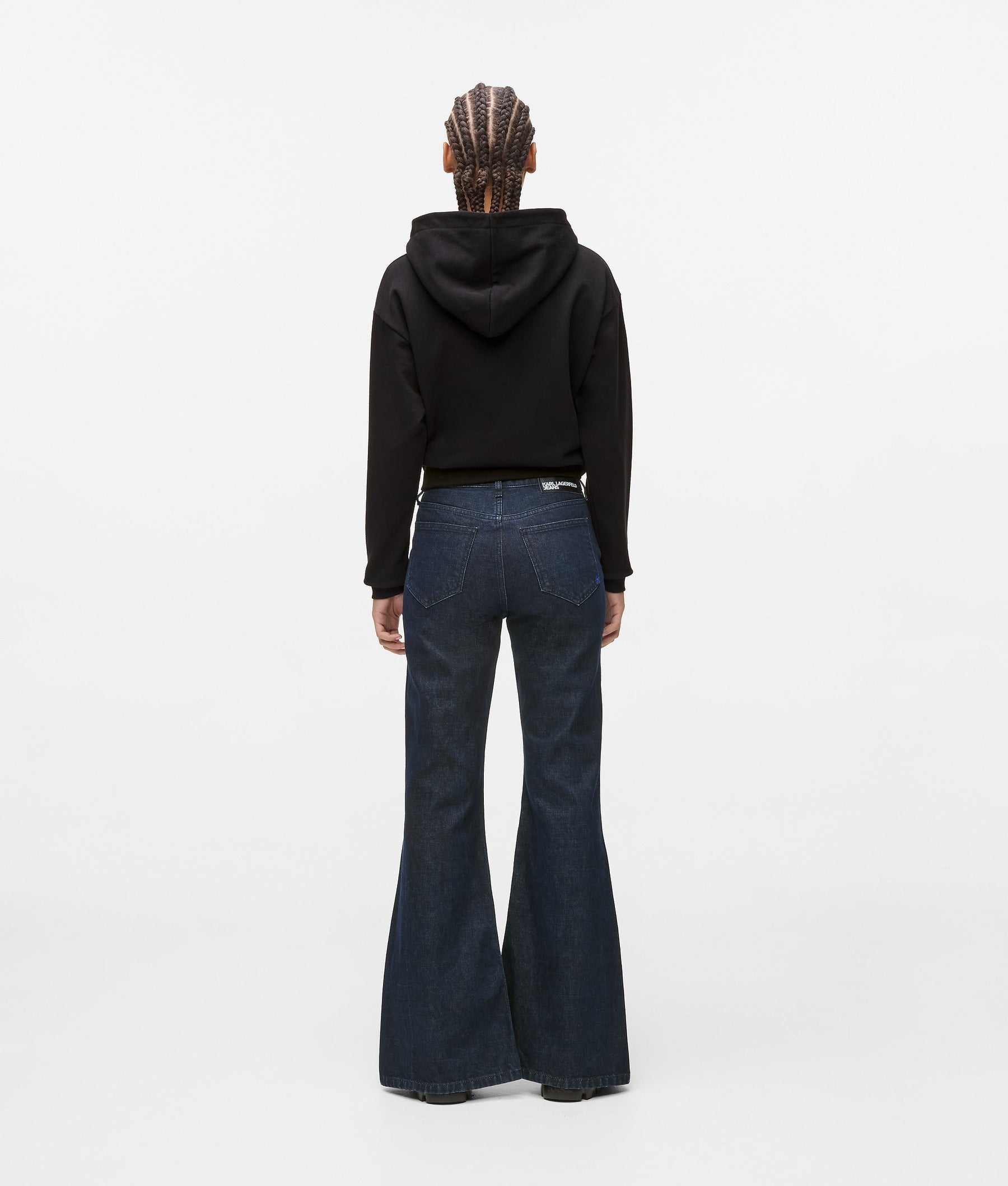 Split-hem flared jeans