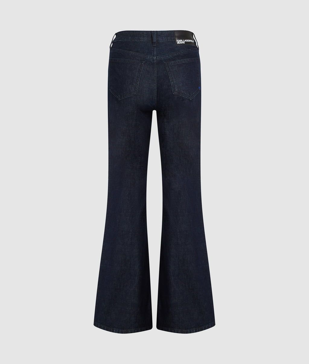 Split-hem flared jeans