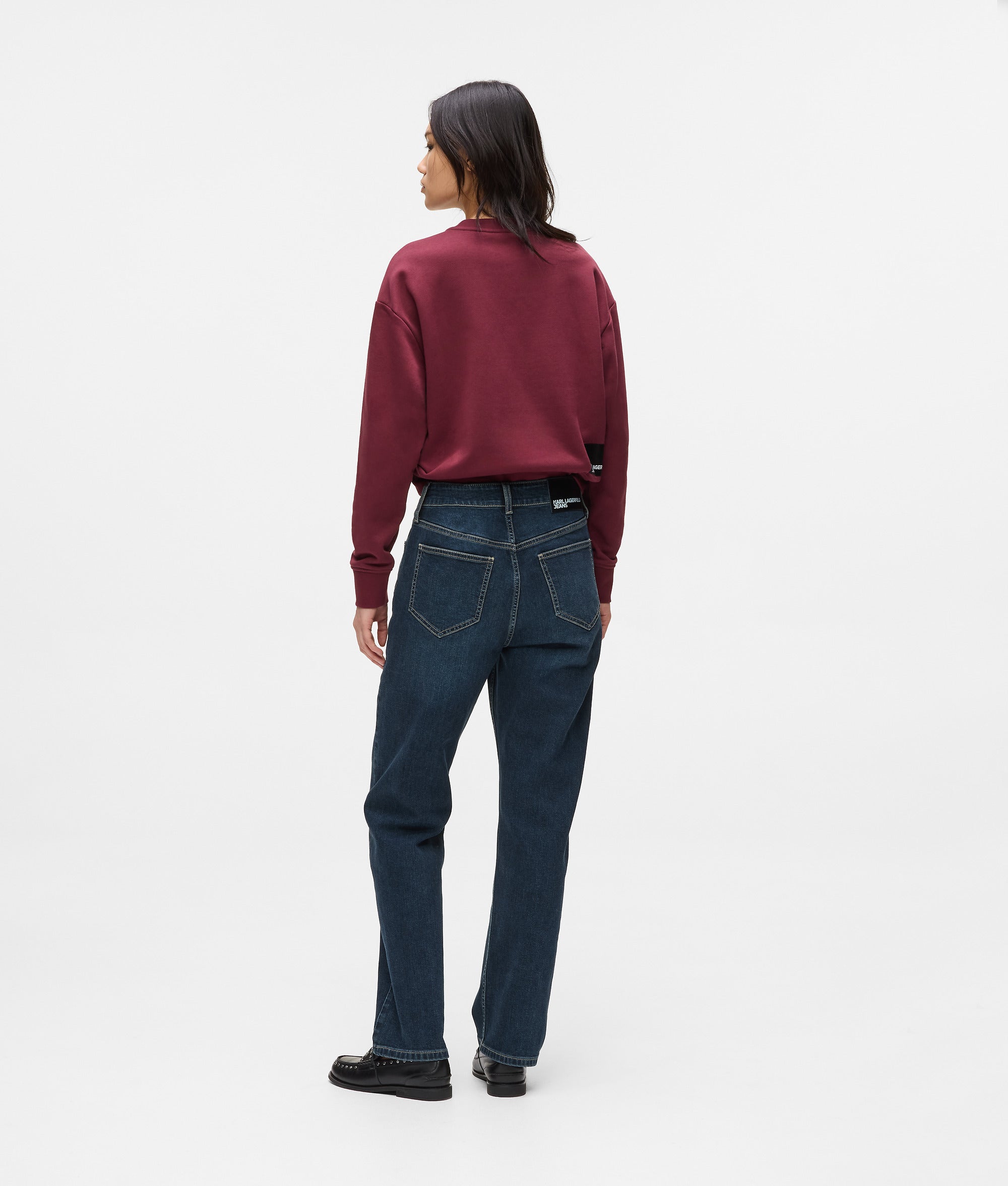 High-rise straight jeans