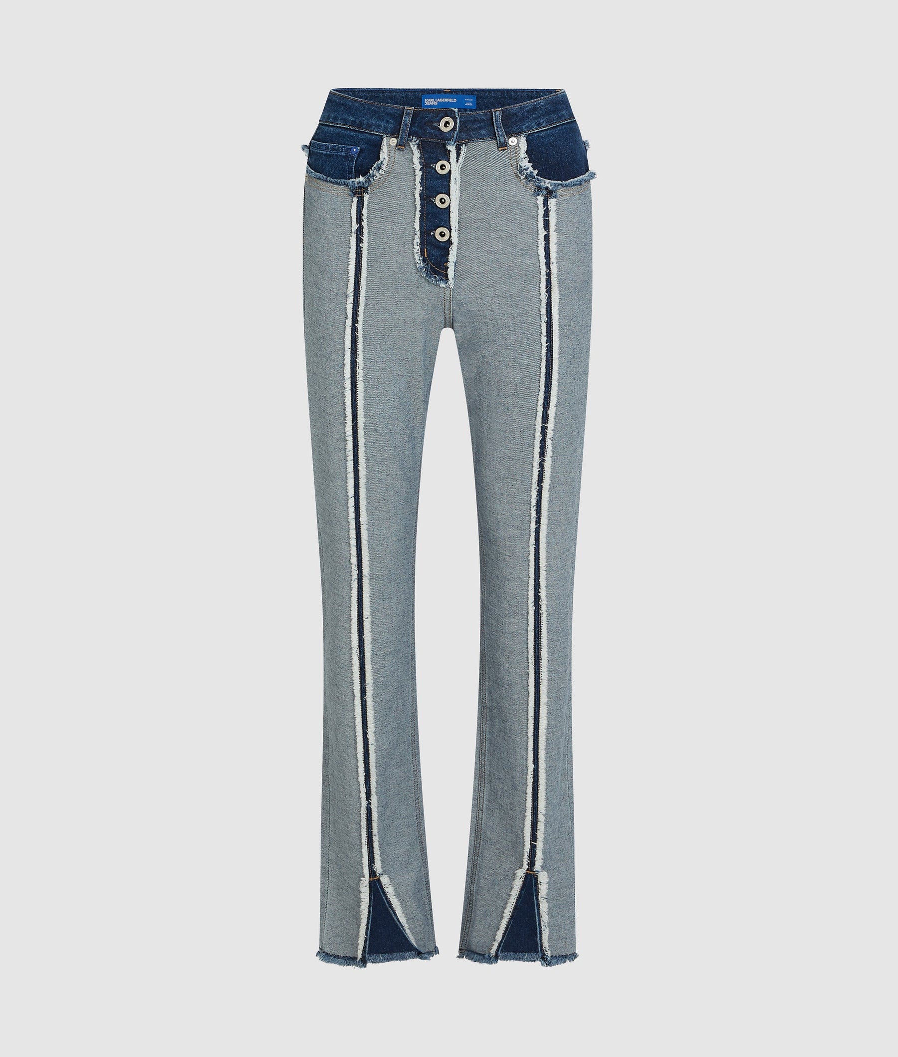 Inside-out straight jeans