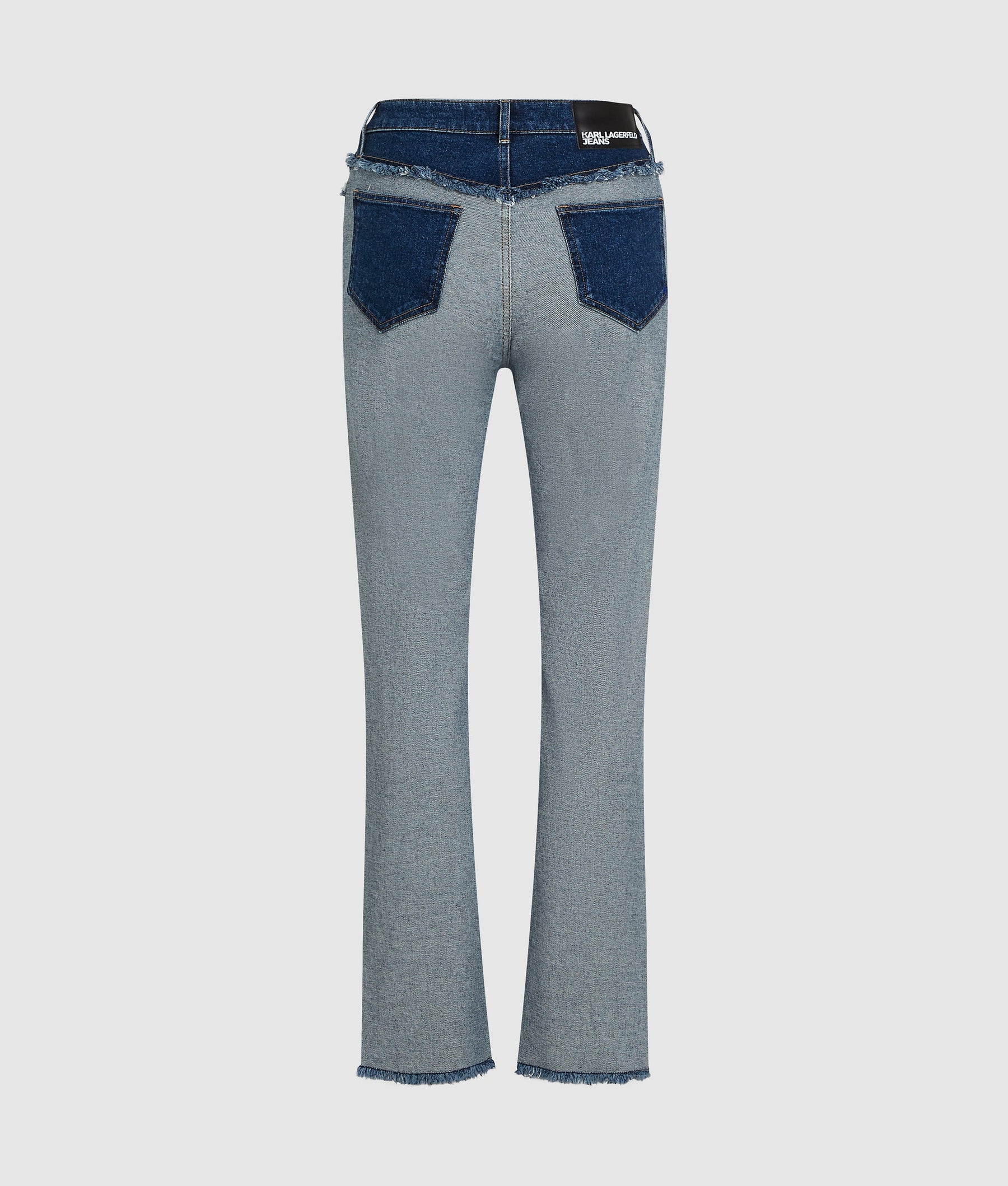 Inside-out straight jeans