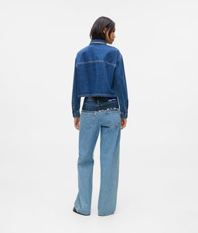 Colorblock relaxed jeans
