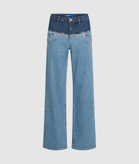 Colorblock relaxed jeans