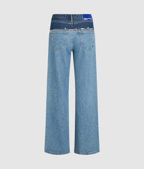 Colorblock relaxed jeans