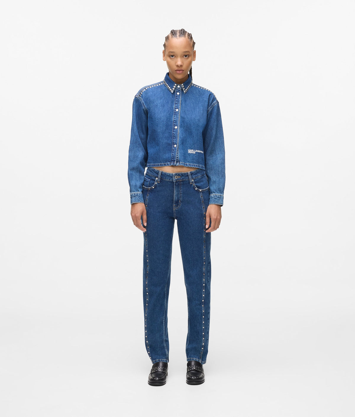 Studded mom jeans