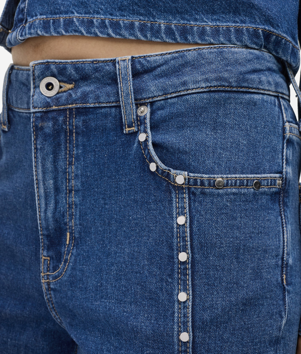 Studded mom jeans
