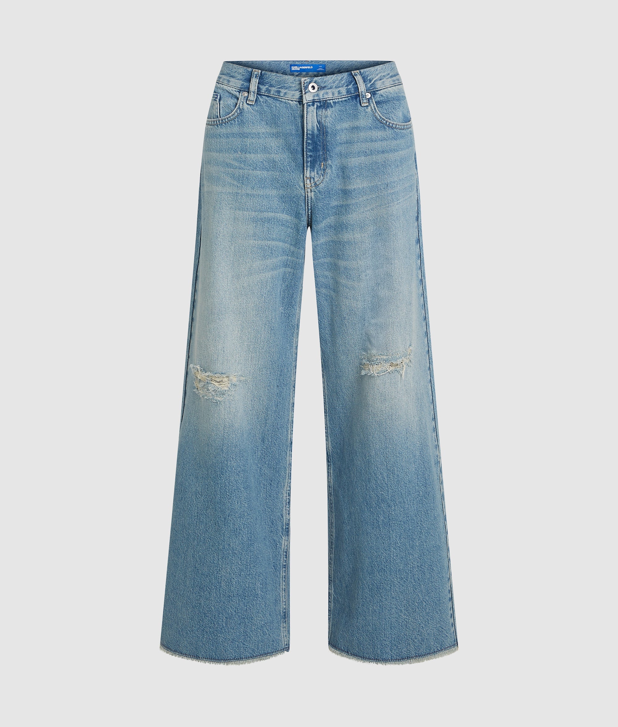 Low-rise wide leg jeans